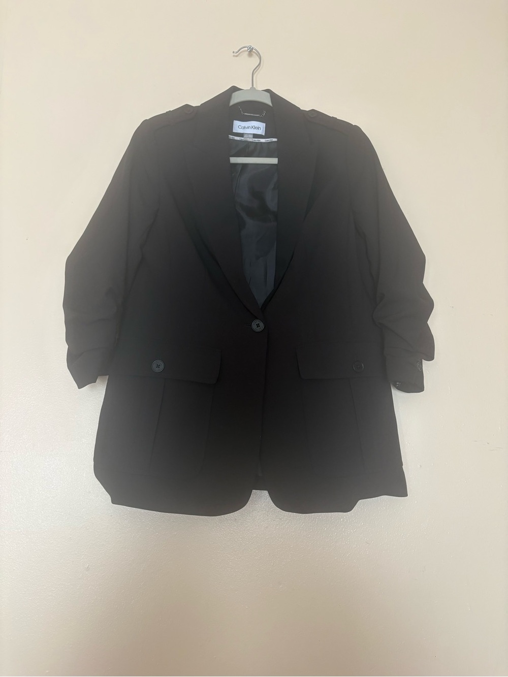 Calvin Klein Black Single-Button Women's Blazer